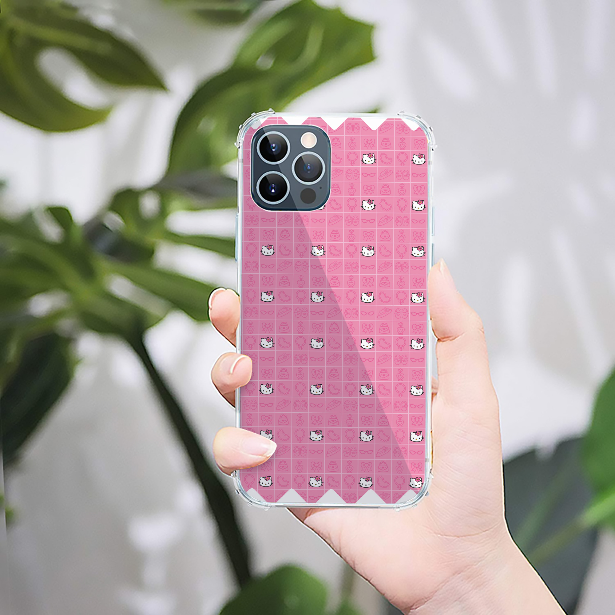 （画像用） Hello Kitty ハローキティ 【iPhone 12シリーズ対応】透明スマホケース（クリアソフトケース）